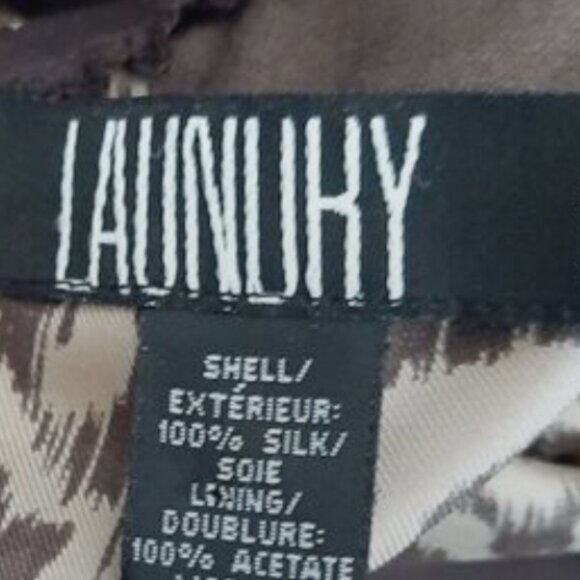 LAUNDRY / by Shelli Segal 100% Silk Scarf Style Halter Dress Sz 10 Flawed - Picture 15 of 15